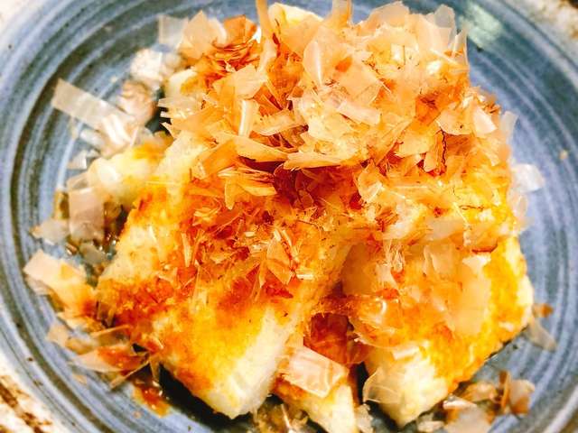 お店の味再現!擦って焼くだけ大和芋焼き♡
